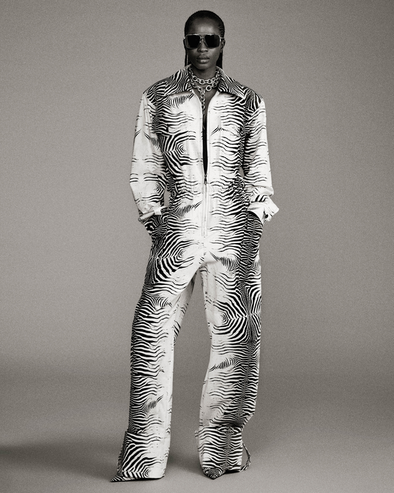 image jumpsuit zebra