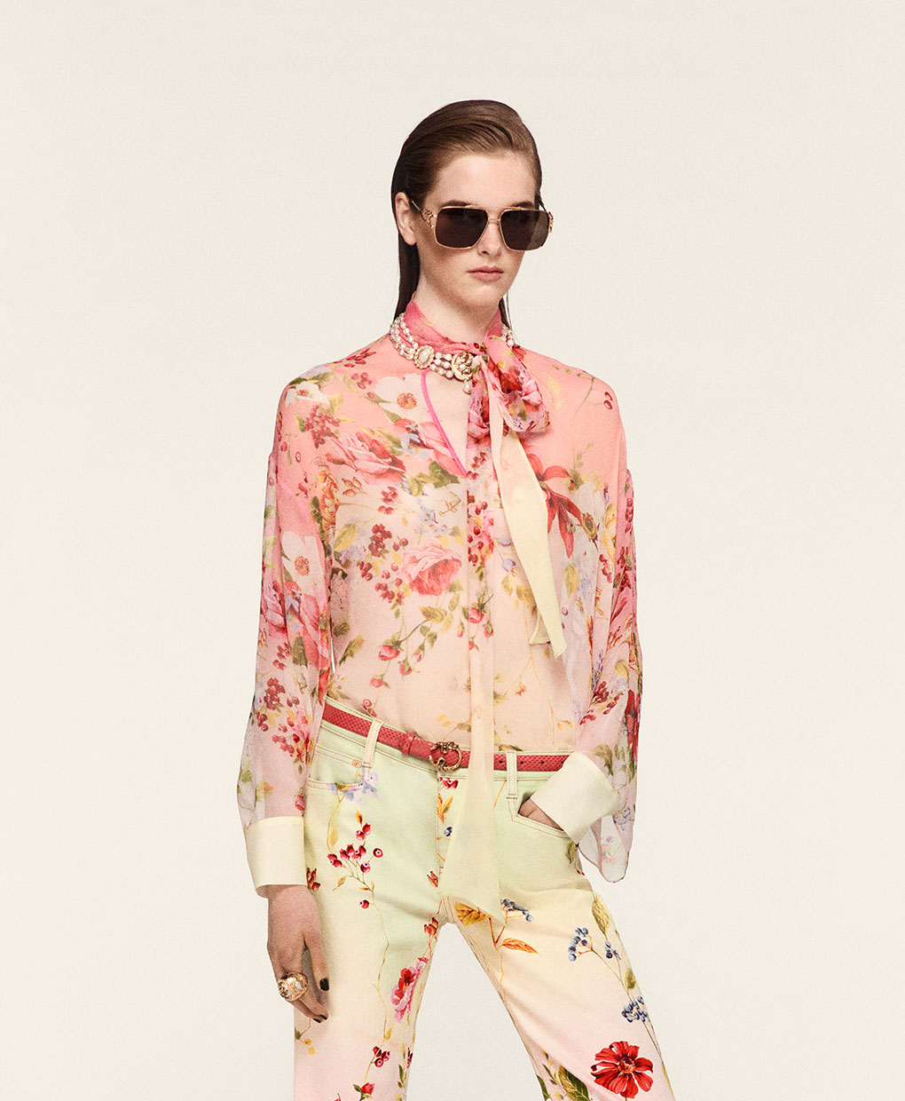 Kimono Plumage print in Fuchsia for Women | Roberto Cavalli®