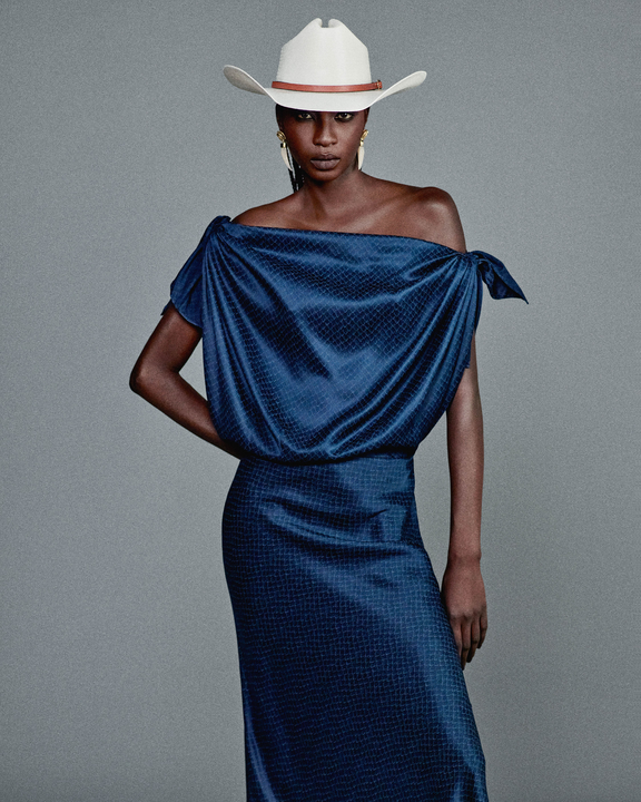 blue snake dress Mini Dress Manon