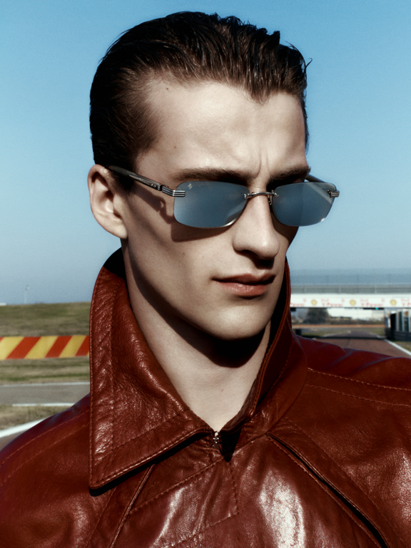Waxed leather blouson in Fired Brick for Men | Ferrari®